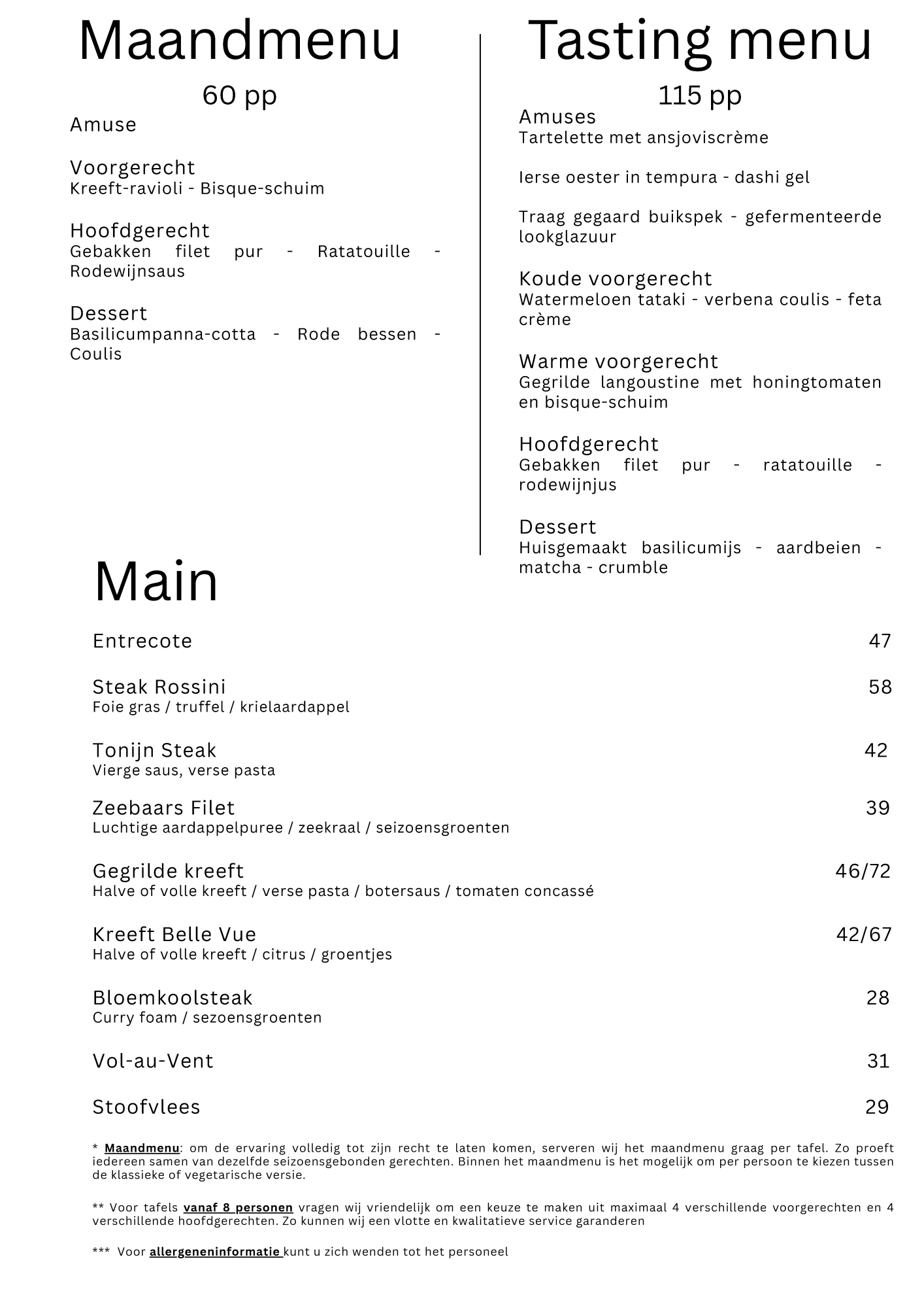 Bonami Sint-Martens-Latem Menu | TableFever